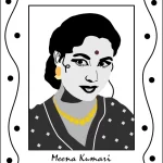 depiction of meena kumari portrait