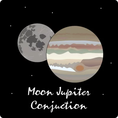 depiction of moon jupiter conjunction vedic astrology