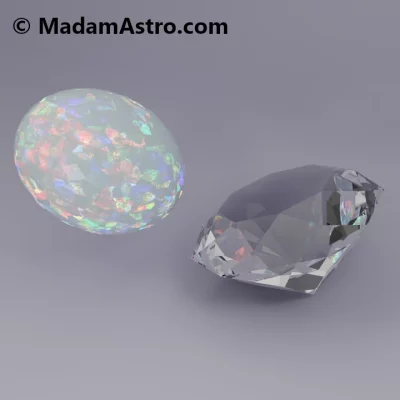depiction of opal vs diamond astrology