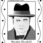 depiction of winston chruchill portrait