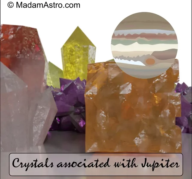 depiction of crystals associated with jupiter
