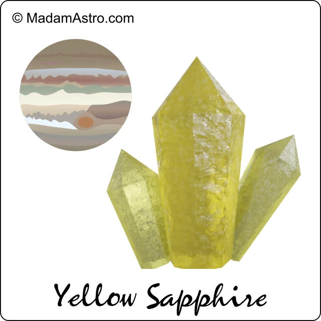 depiction of yellow sapphire