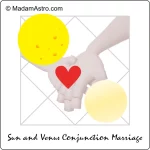 depiction of sun and venus conjunction marriage