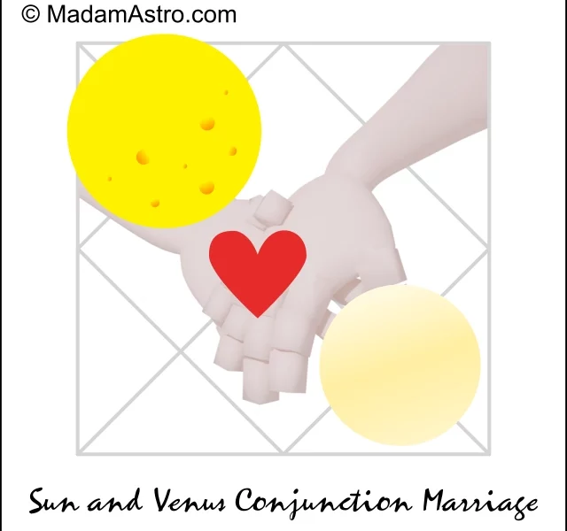 depiction of sun and venus conjunction marriage