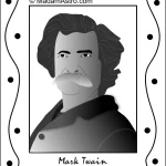 depiction of mark twain portrait