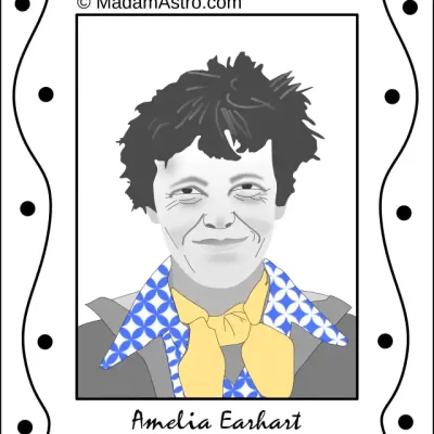 depiction of amelia earhart portrait