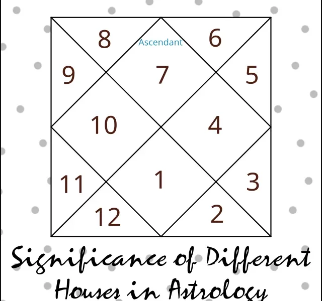 depiction of significance of different houses in astrology