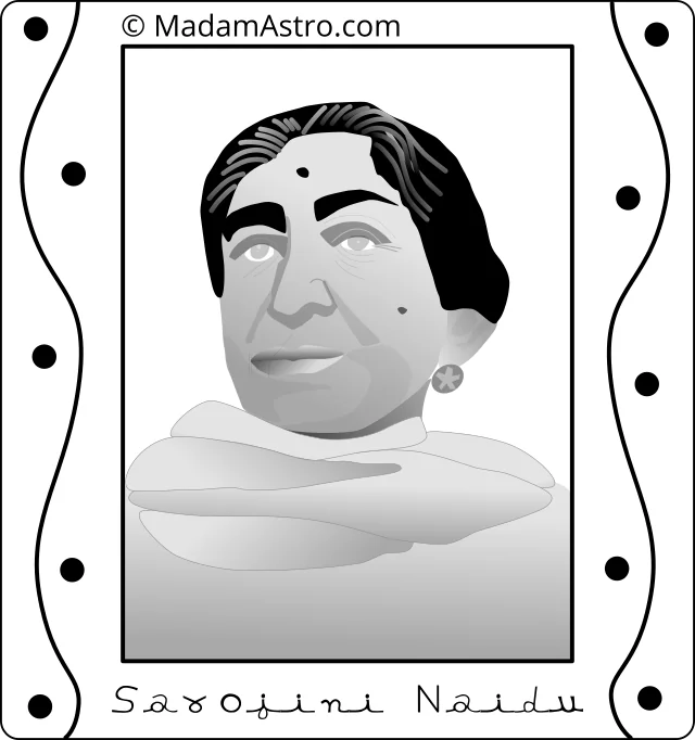 depiction of sarojini naidu portrait